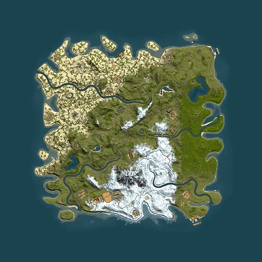 Rust map seed 1213009669, 5250x5250m top-down preview