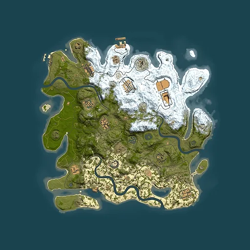 Rust map seed 919421775, 3950x3950m top-down preview