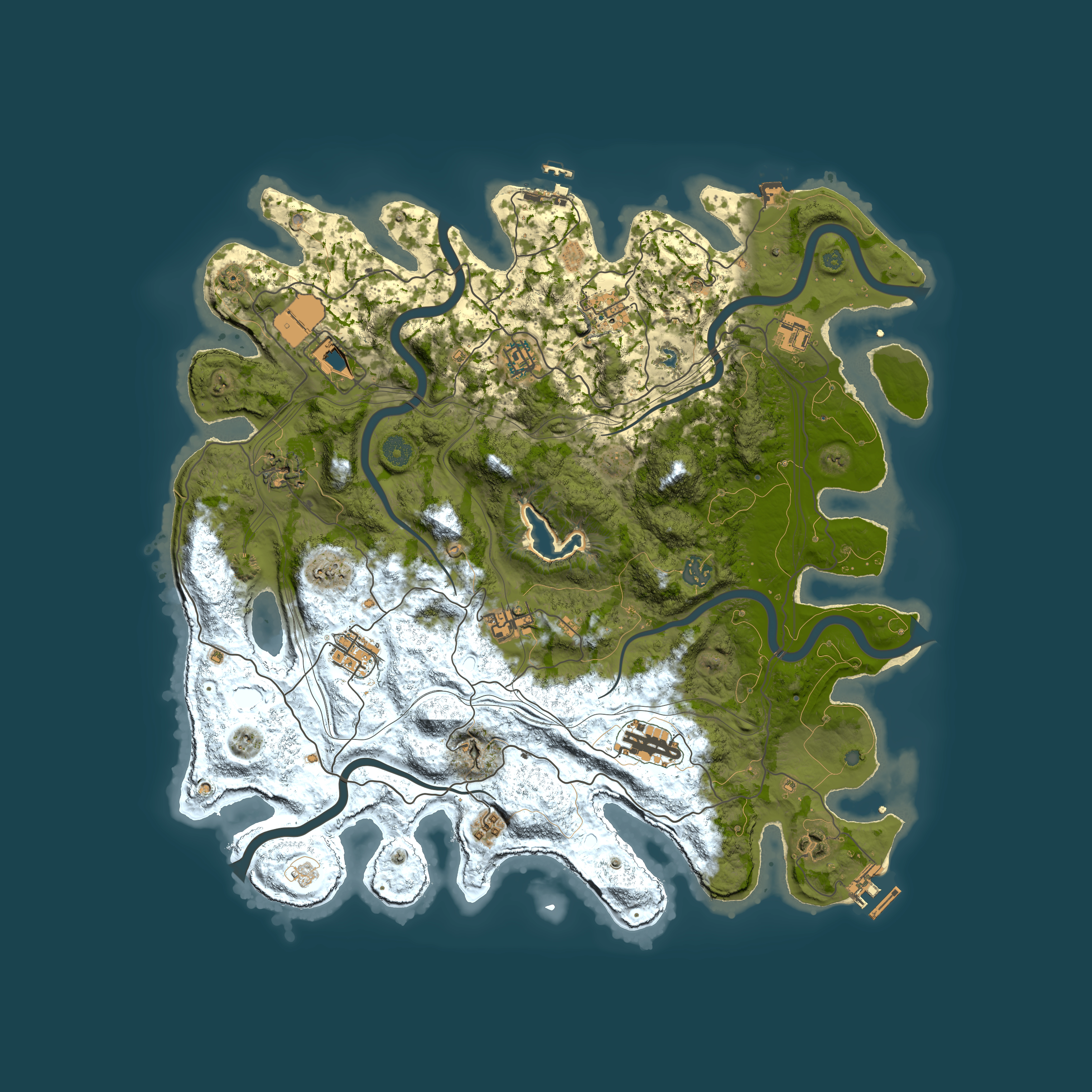 Full top-down render of Rust map seed 1484332235, 4300x4300m