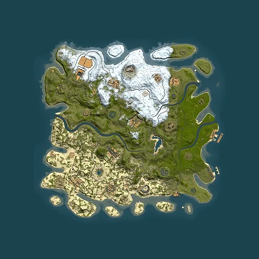 Rust map seed 113958986, 4000x4000m top-down preview