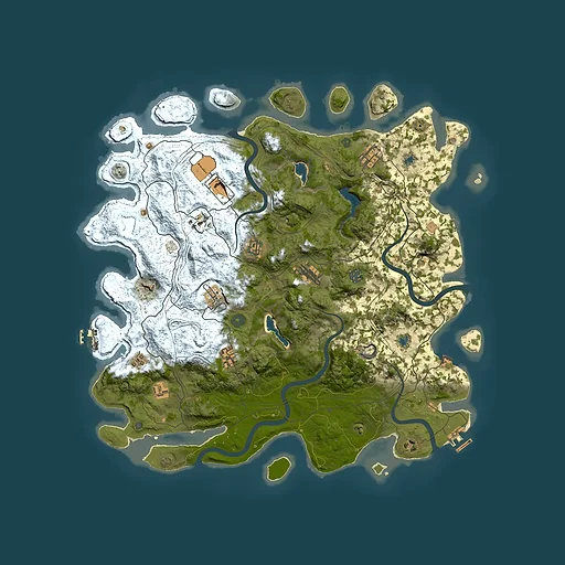 Rust map seed 1329343925, 4700x4700m top-down preview