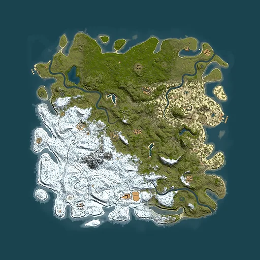 Rust map seed 151041777, 5900x5900m top-down preview