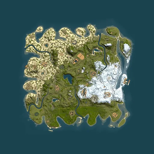 Rust map seed 757678655, 4500x4500m top-down preview