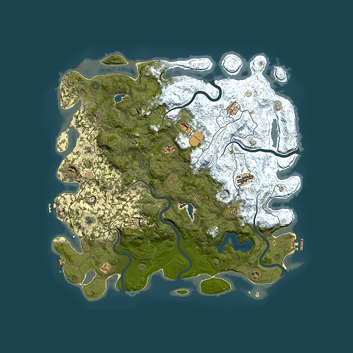 Rust map seed 742487291, 4900x4900m top-down preview