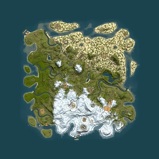 Rust map seed 1497556928, 4950x4950m top-down preview
