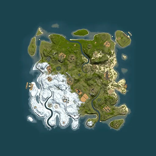 Rust map seed 1825167455, 3800x3800m top-down preview