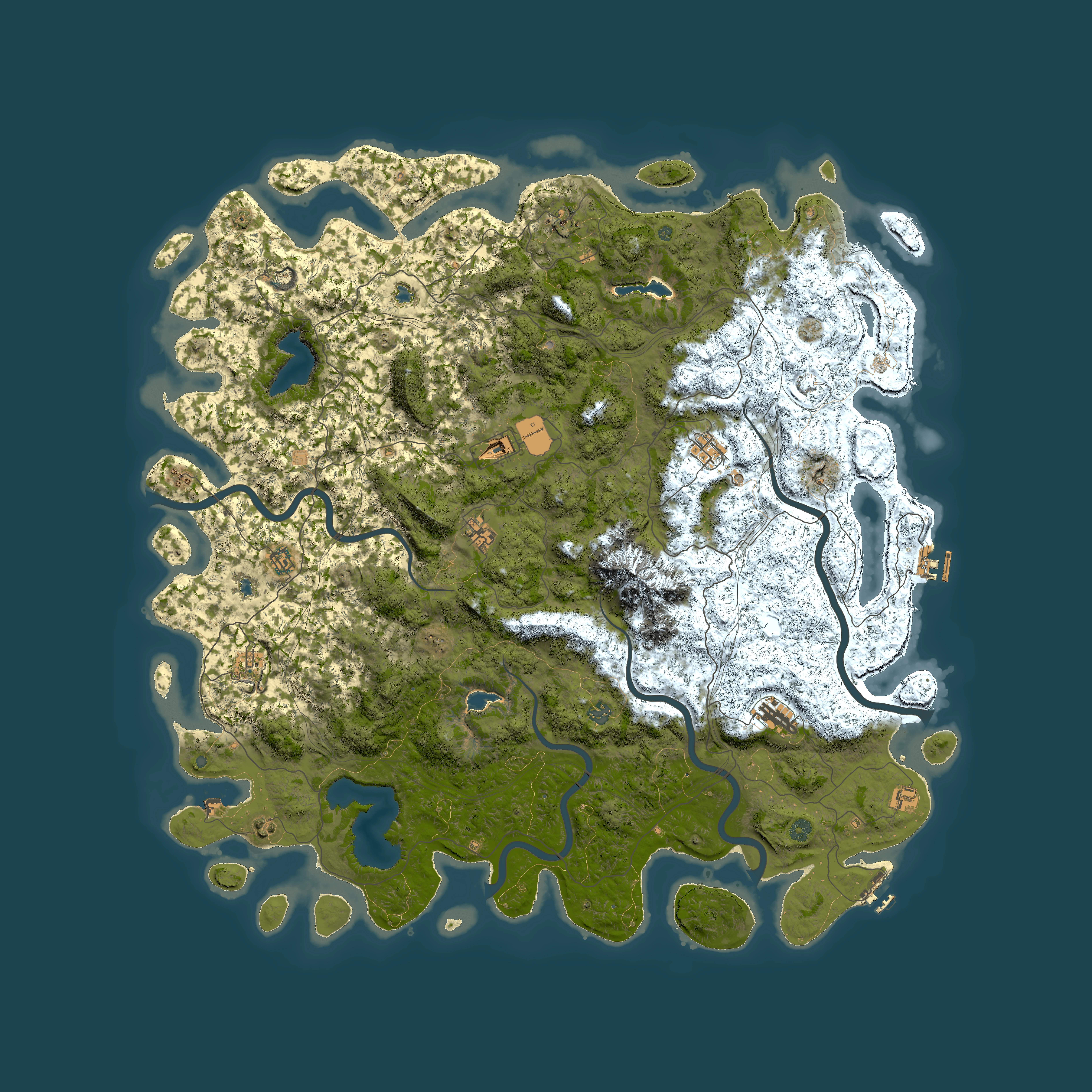 Full top-down render of Rust map seed 226854483, 5900x5900m