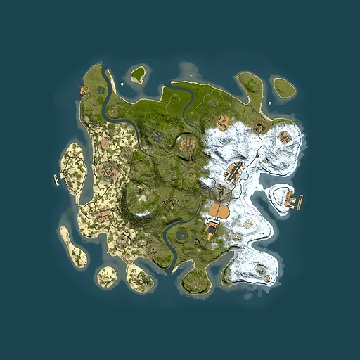 Rust map seed 184384550, 3600x3600m top-down preview