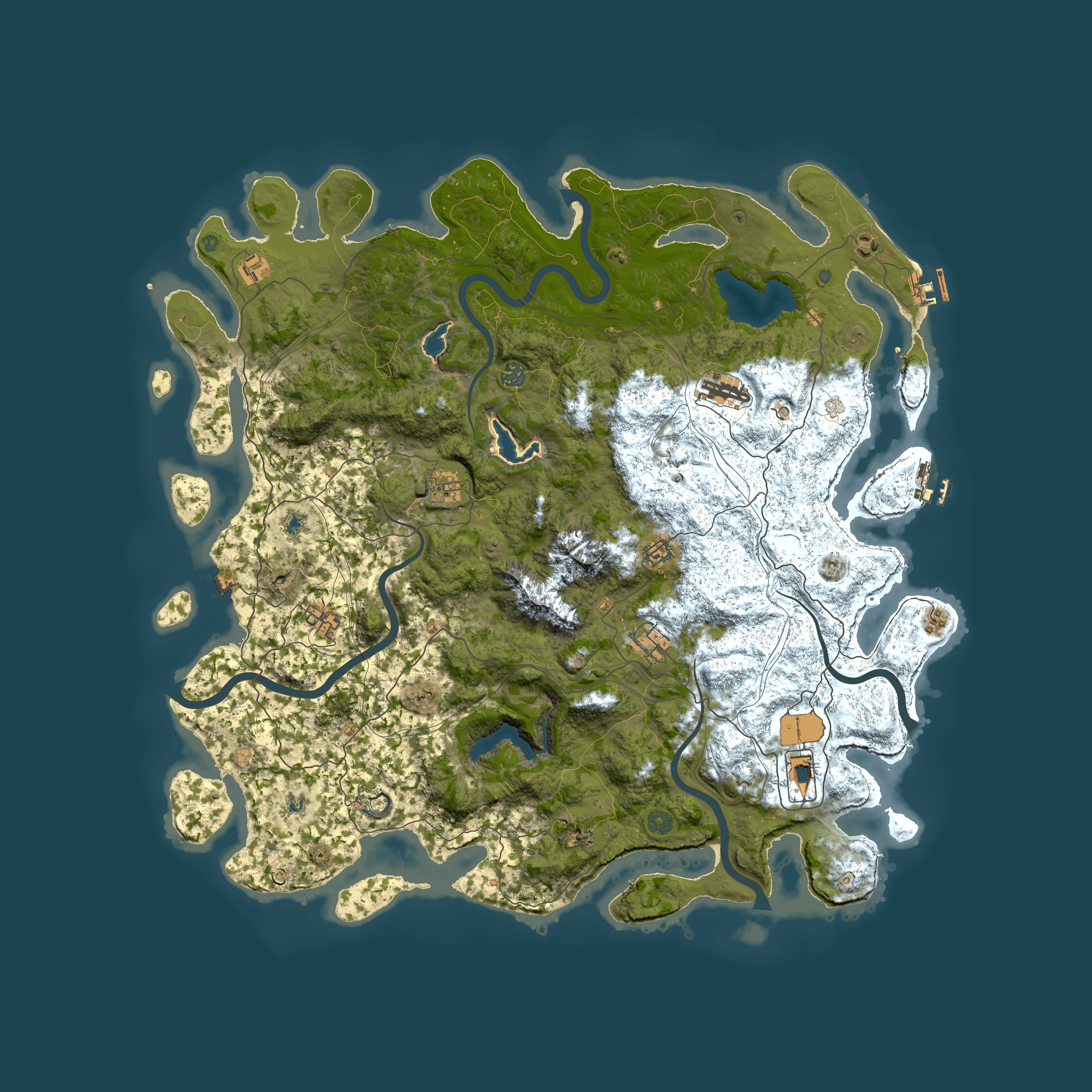 Full top-down render of Rust map seed 1733428005, 5250x5250m