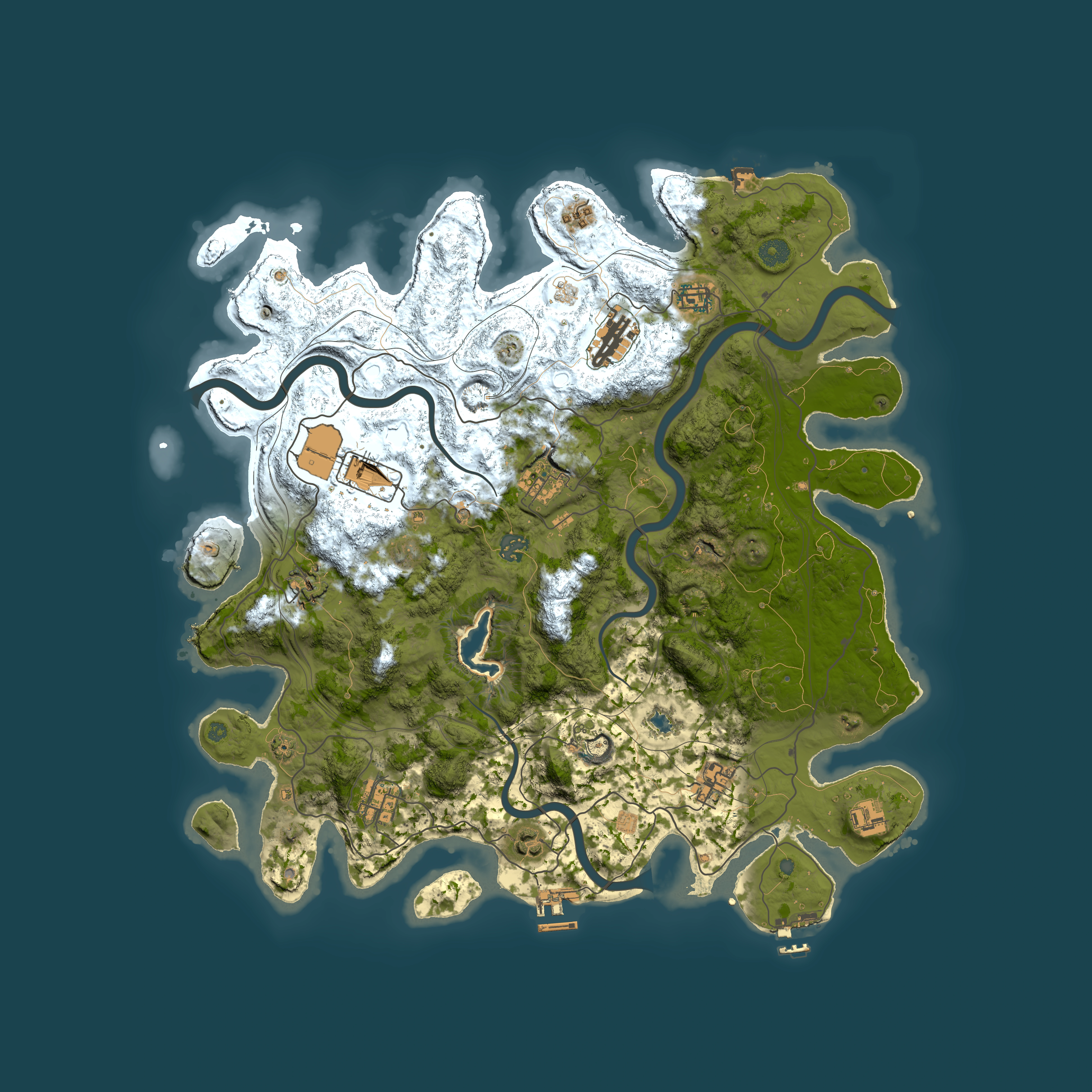 Full top-down render of Rust map seed 910482960, 4400x4400m