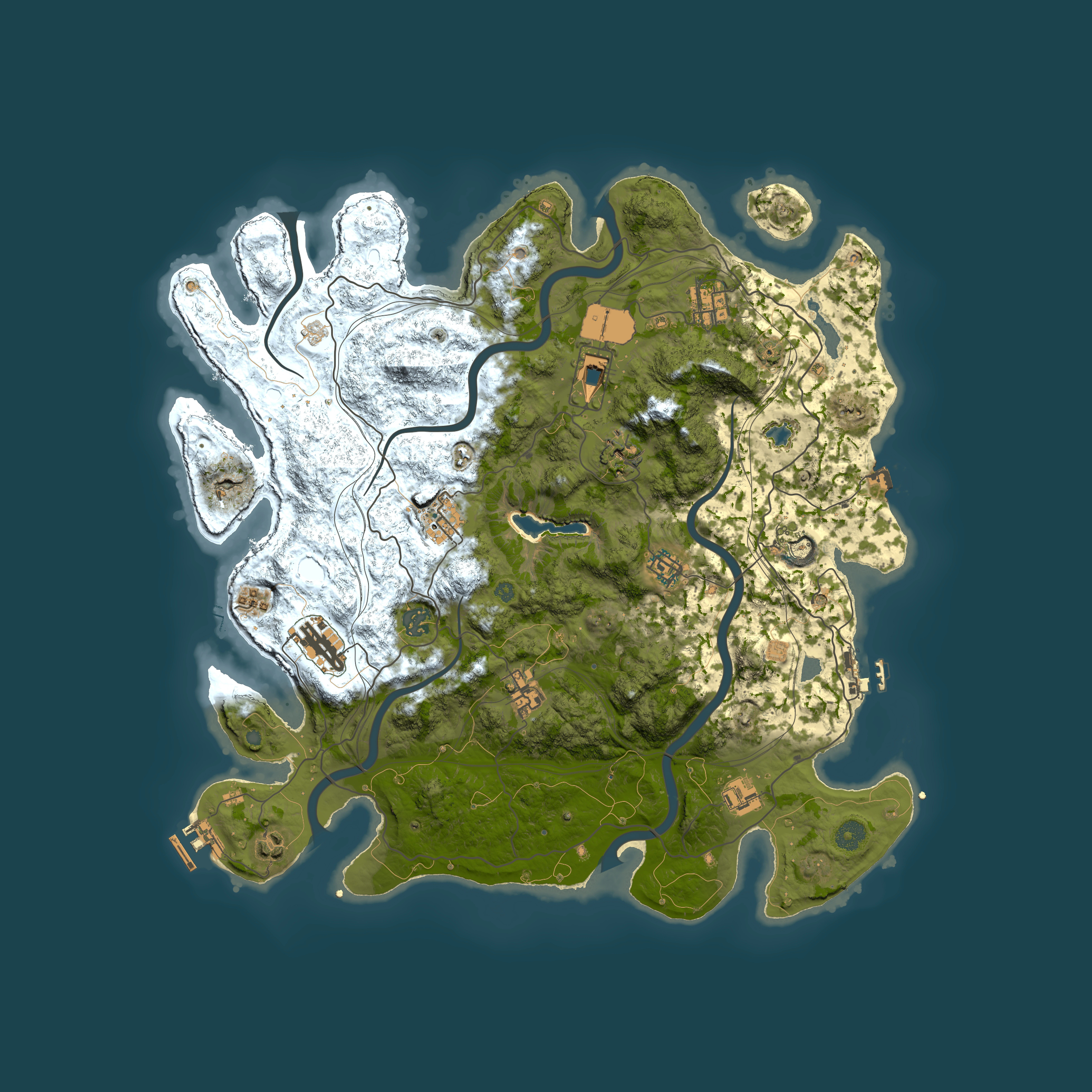 Full top-down render of Rust map seed 686926523, 4300x4300m