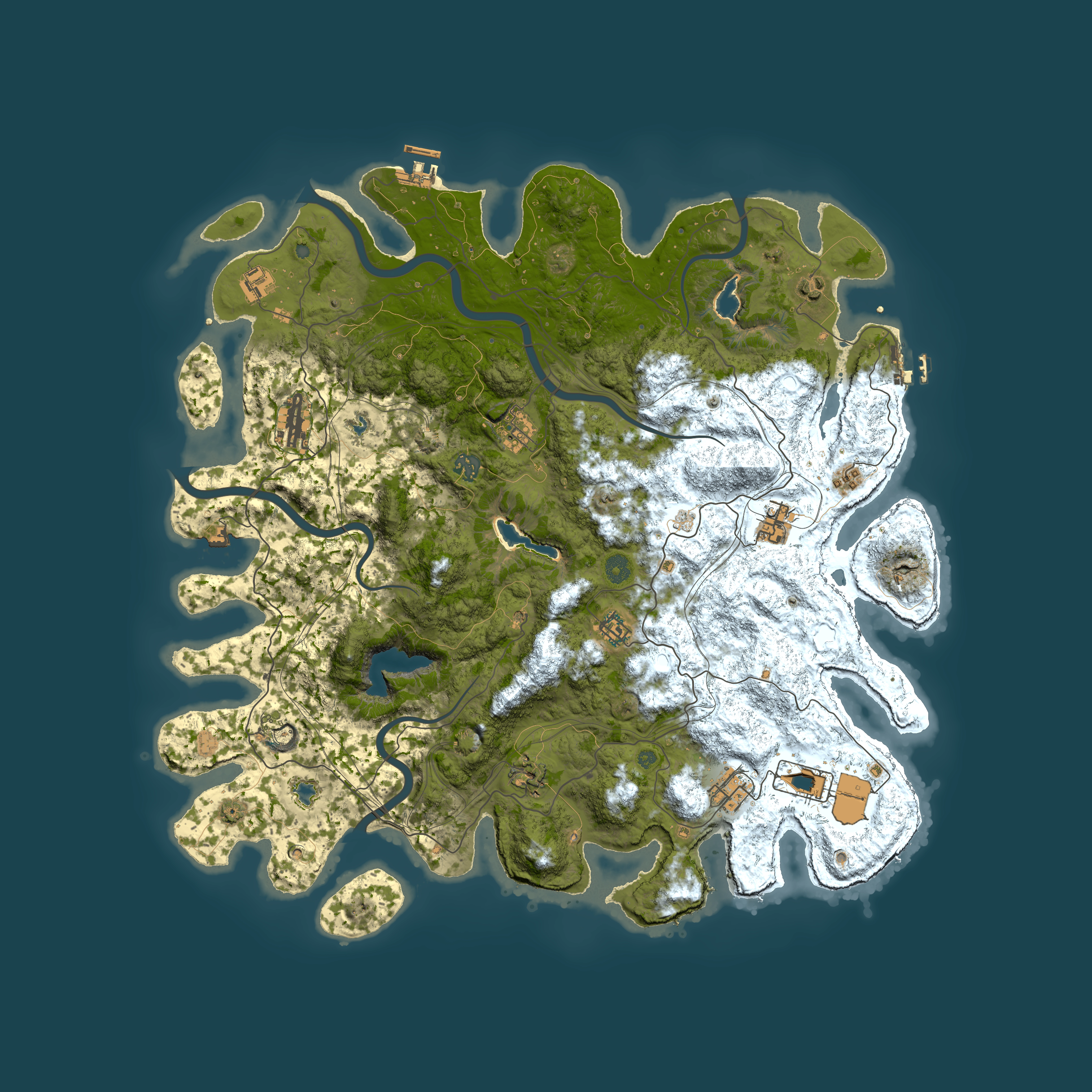 Full top-down render of Rust map seed 31976261, 4750x4750m