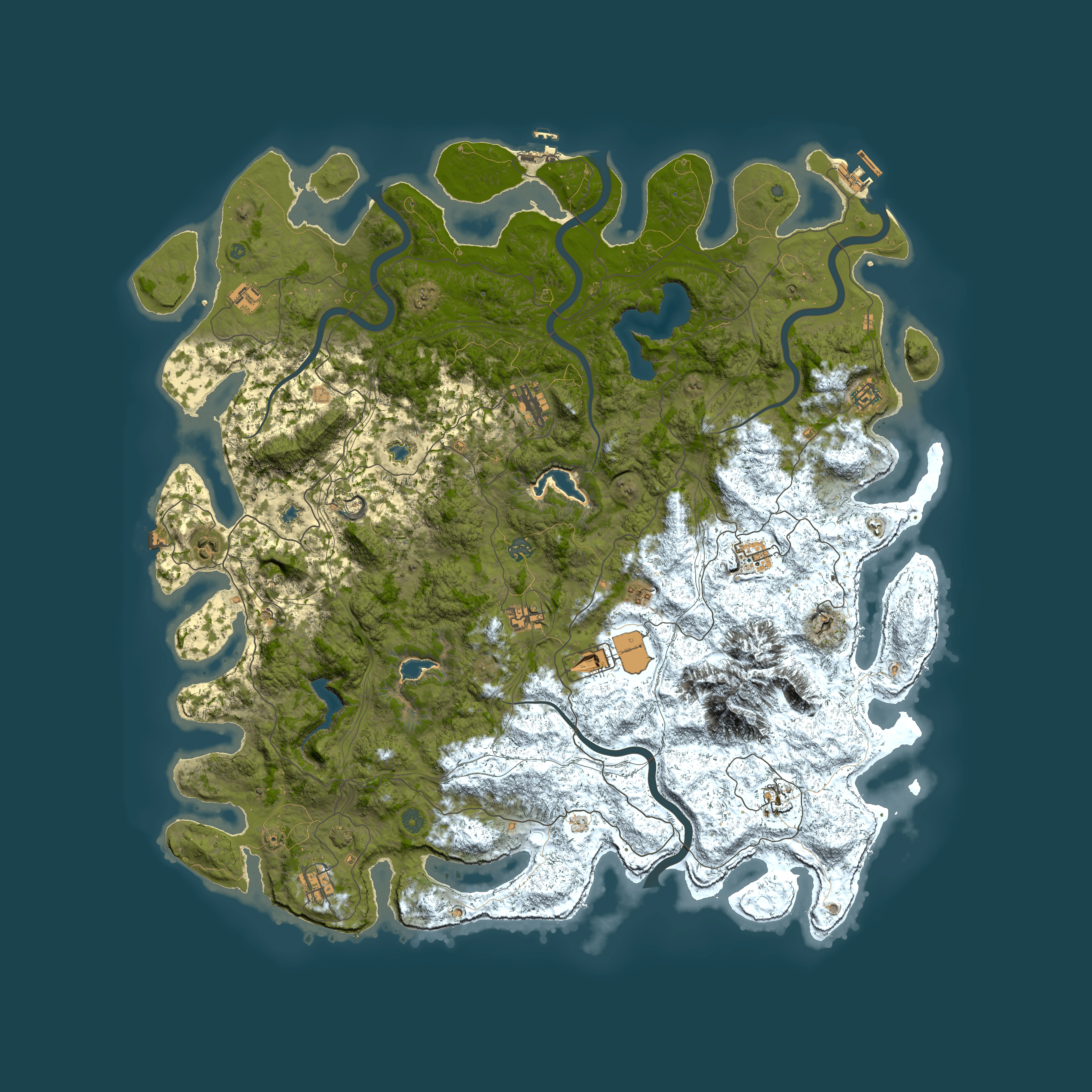 Full top-down render of Rust map seed 26975879, 5550x5550m