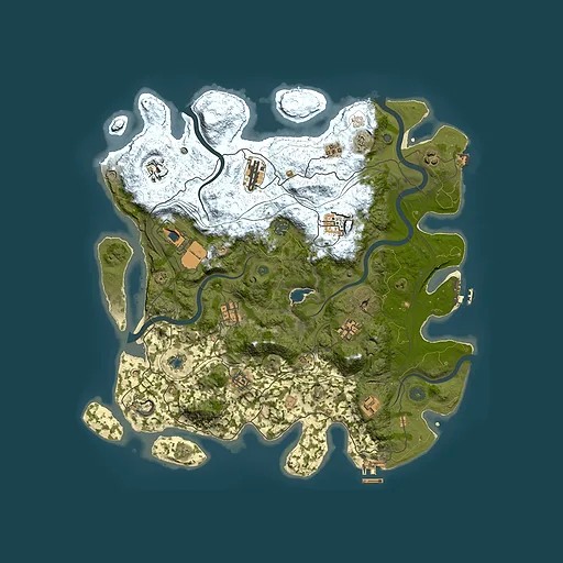 Rust map seed 0, 4250x4250m top-down preview