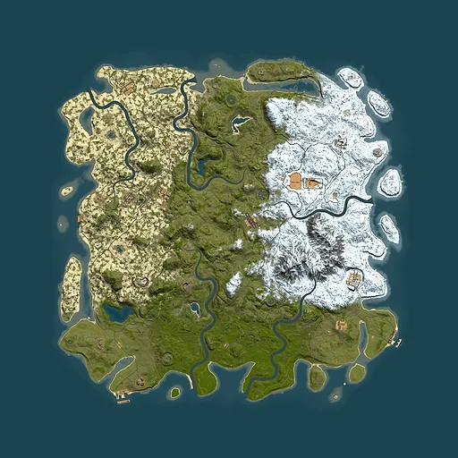 Rust map seed 61470208, 6000x6000m top-down preview