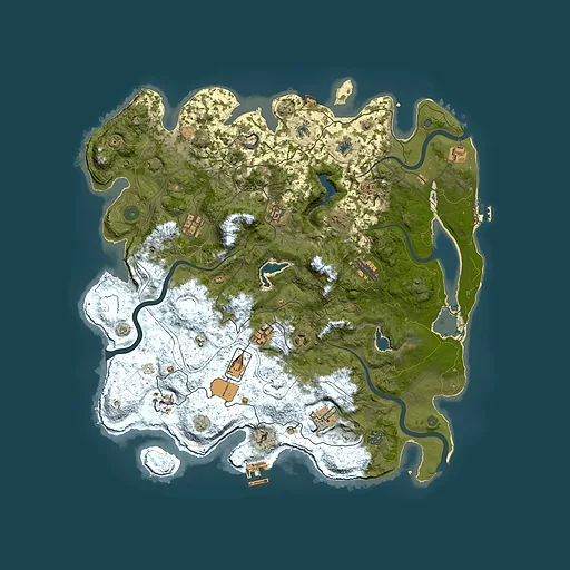 Rust map seed 2001450404, 4500x4500m top-down preview