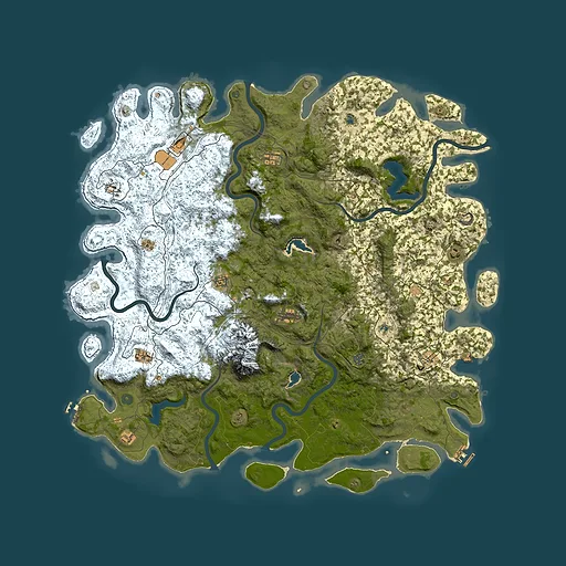 Rust map seed 2066500226, 5850x5850m top-down preview