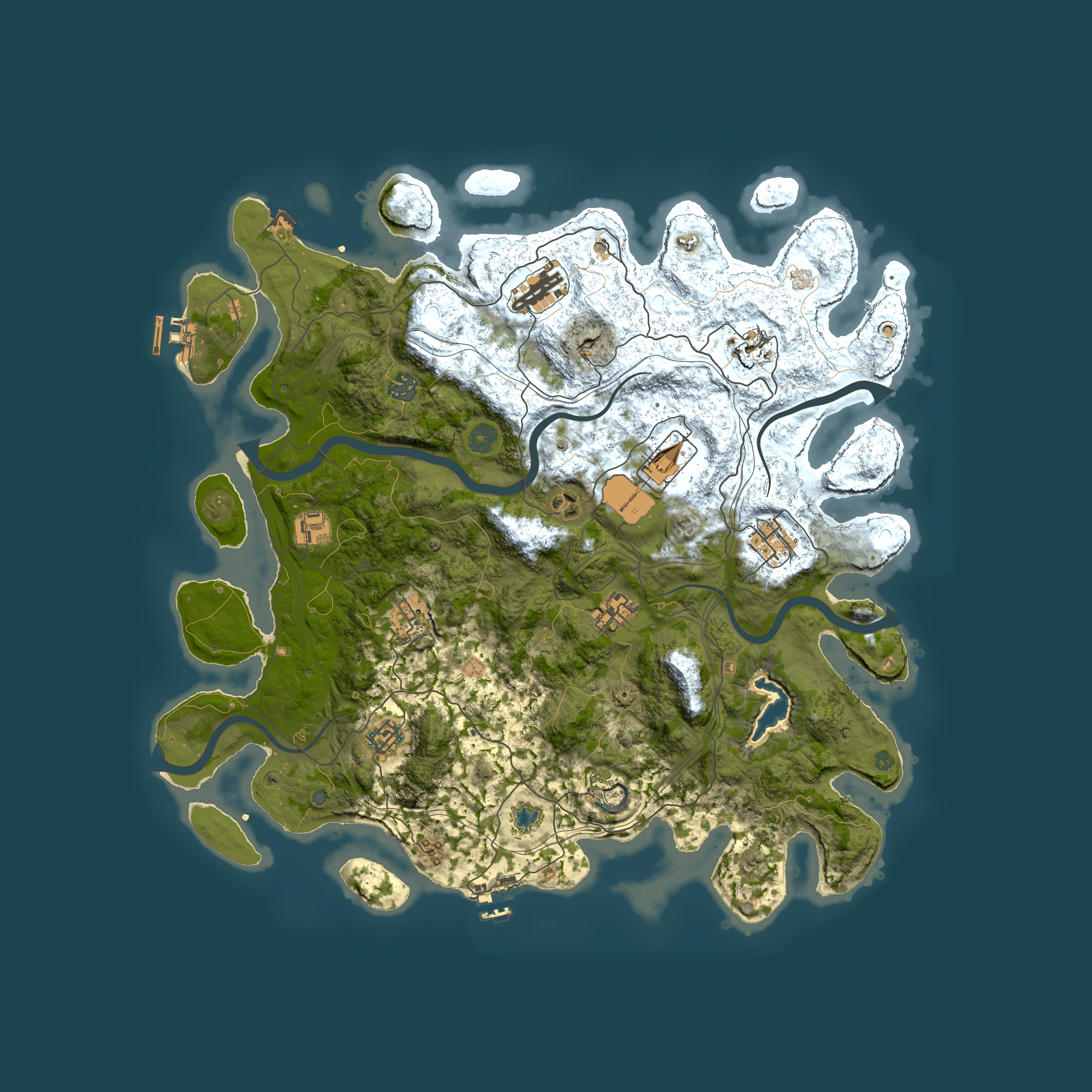 Full top-down render of Rust map seed 1965538033, 4400x4400m