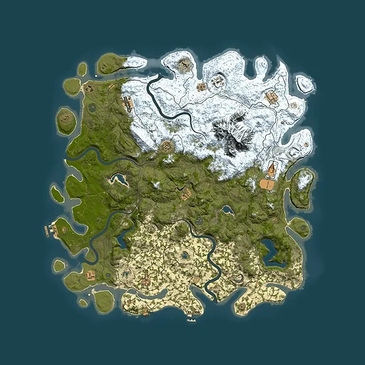 Rust map seed 172138649, 5300x5300m top-down preview