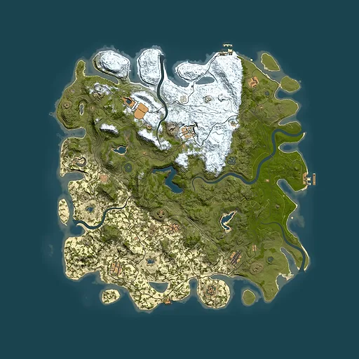 Rust map seed 78881909, 4900x4900m top-down preview