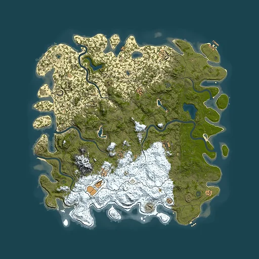 Rust map seed 1287702836, 5750x5750m top-down preview