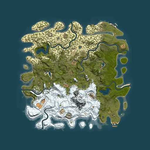Rust map seed 1152606001, 5200x5200m top-down preview