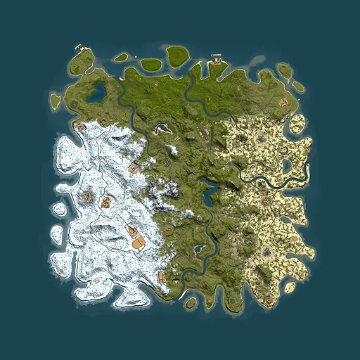 Rust map seed 702897945, 5800x5800m top-down preview