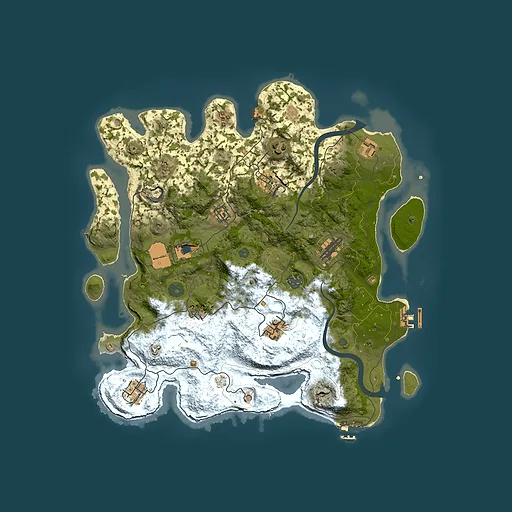 Rust map seed 743316864, 3900x3900m top-down preview