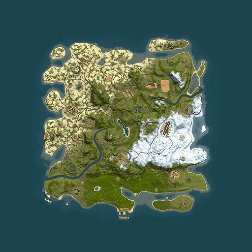 Rust map seed 2128564299, 4000x4000m top-down preview