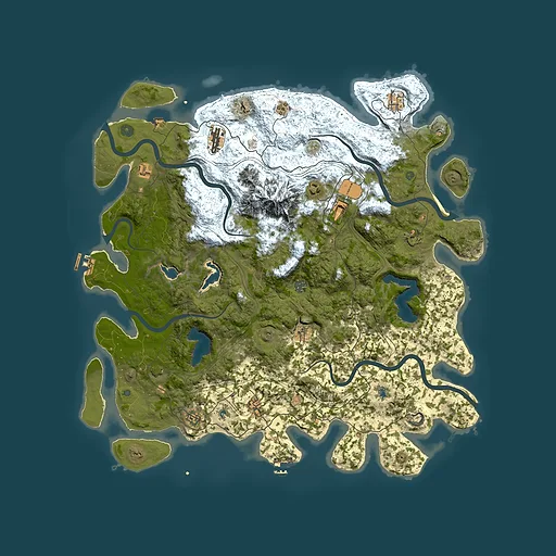 Rust map seed 1910201663, 5150x5150m top-down preview