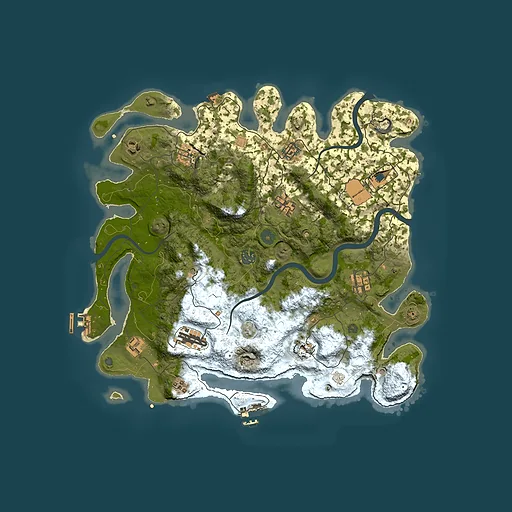 Rust map seed 1369989253, 3950x3950m top-down preview