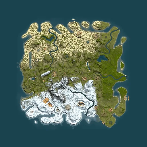 Rust map seed 605544721, 5150x5150m top-down preview