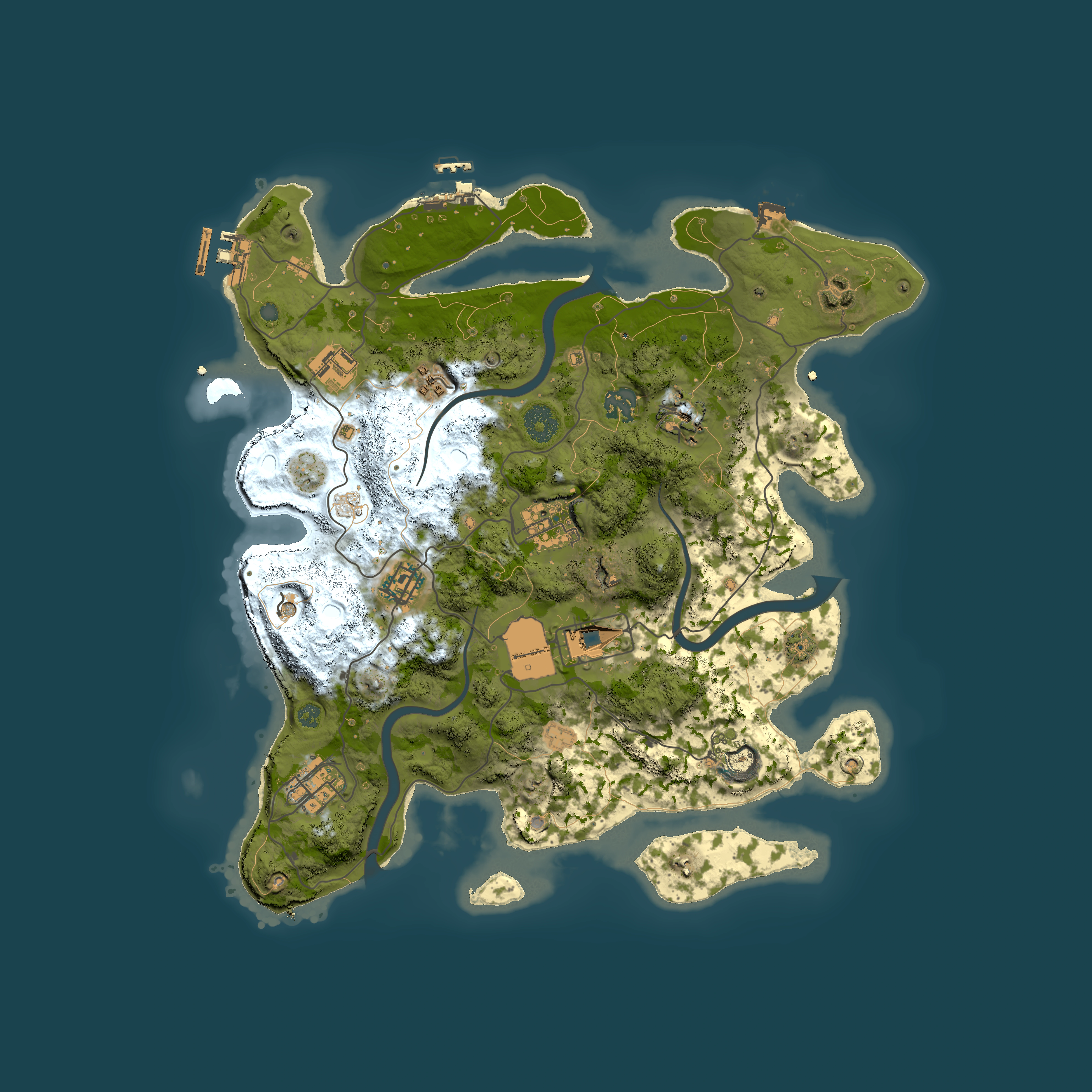 Full top-down render of Rust map seed 942325112, 3550x3550m