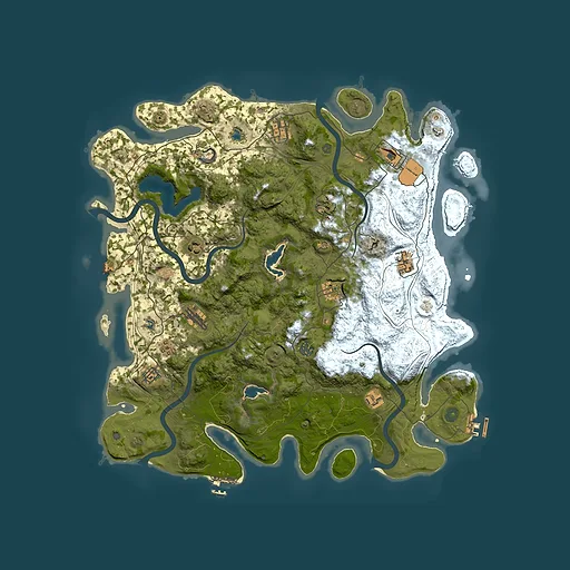 Rust map seed 1201298942, 4600x4600m top-down preview