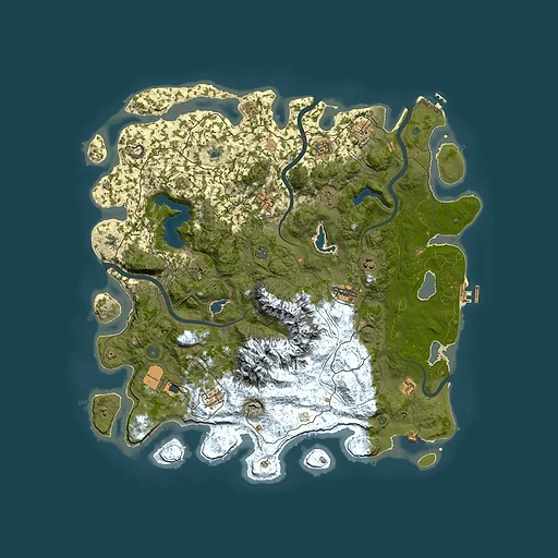 Rust map seed 1058042383, 5050x5050m top-down preview
