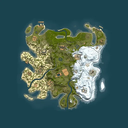 Rust map seed 1818186509, 3550x3550m top-down preview