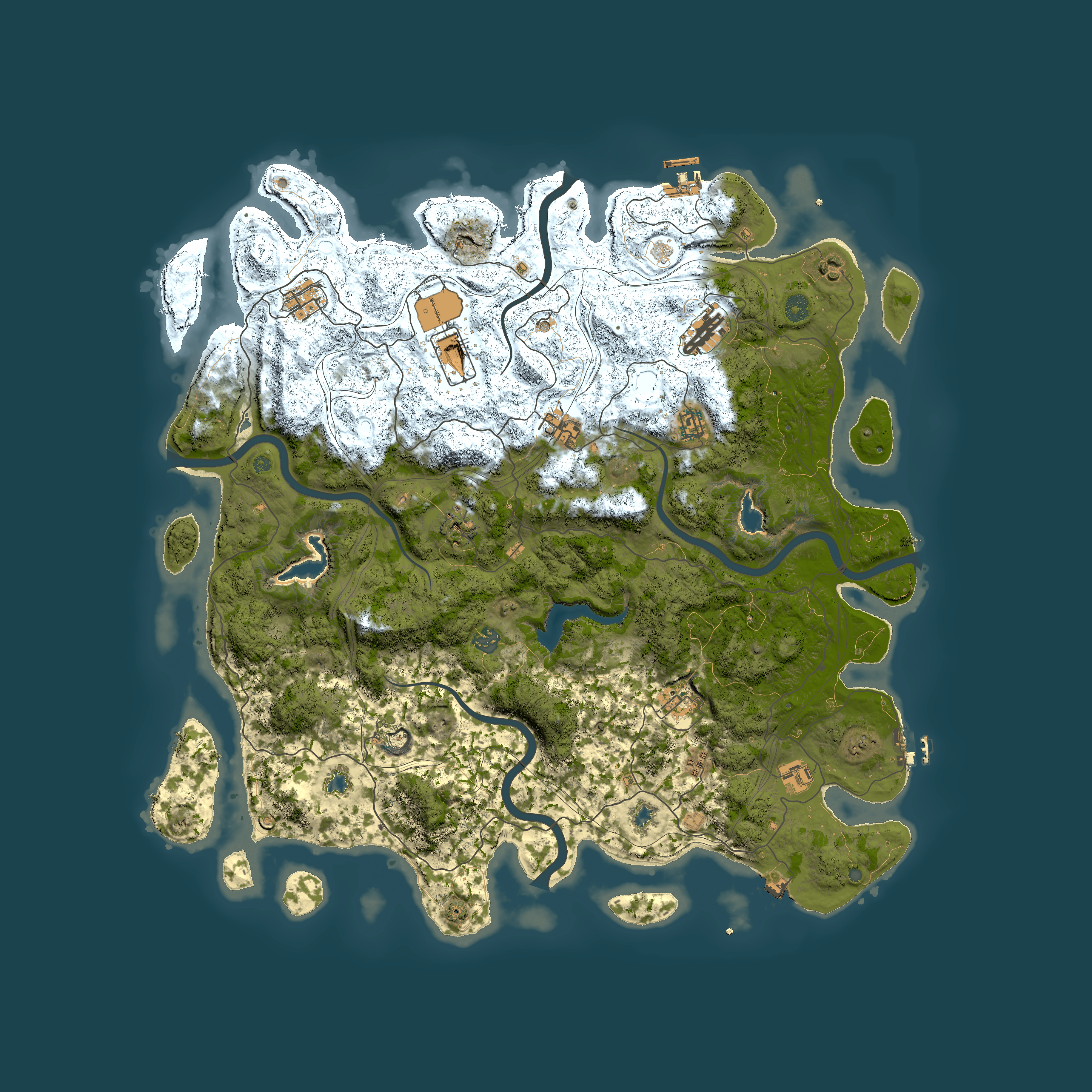 Full top-down render of Rust map seed 89401417, 4950x4950m