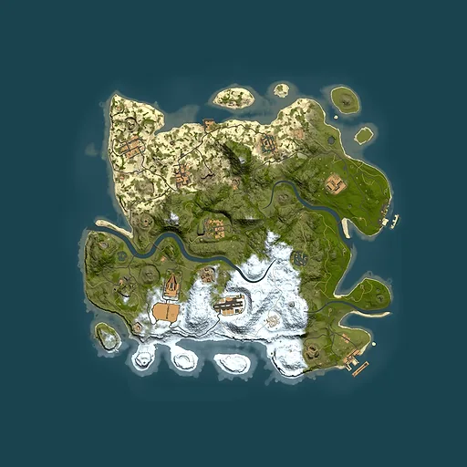 Rust map seed 1324933206, 3600x3600m top-down preview
