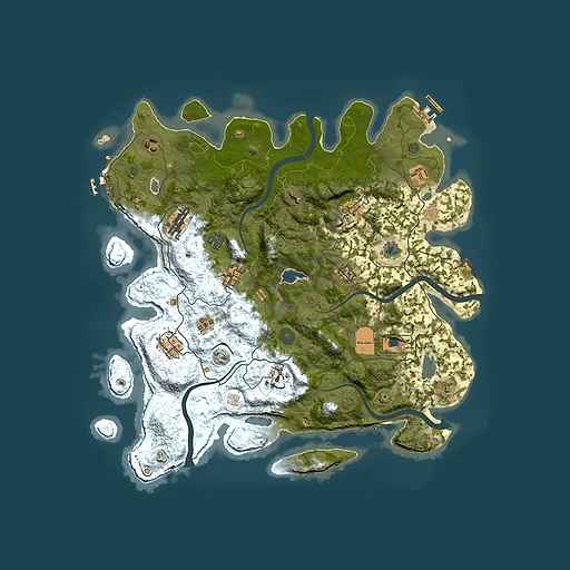 Rust map seed 997116304, 4100x4100m top-down preview