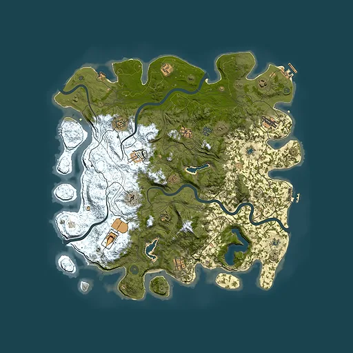 Rust map seed 1537235257, 4650x4650m top-down preview