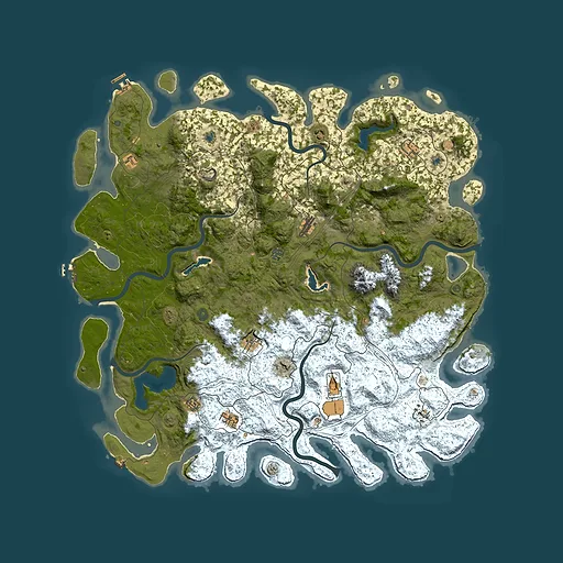 Rust map seed 636809724, 5650x5650m top-down preview