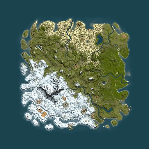 Rust map seed 1961288260, 5800x5800m top-down preview