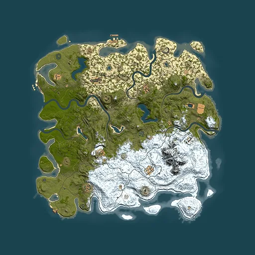 Rust map seed 585486821, 5150x5150m top-down preview