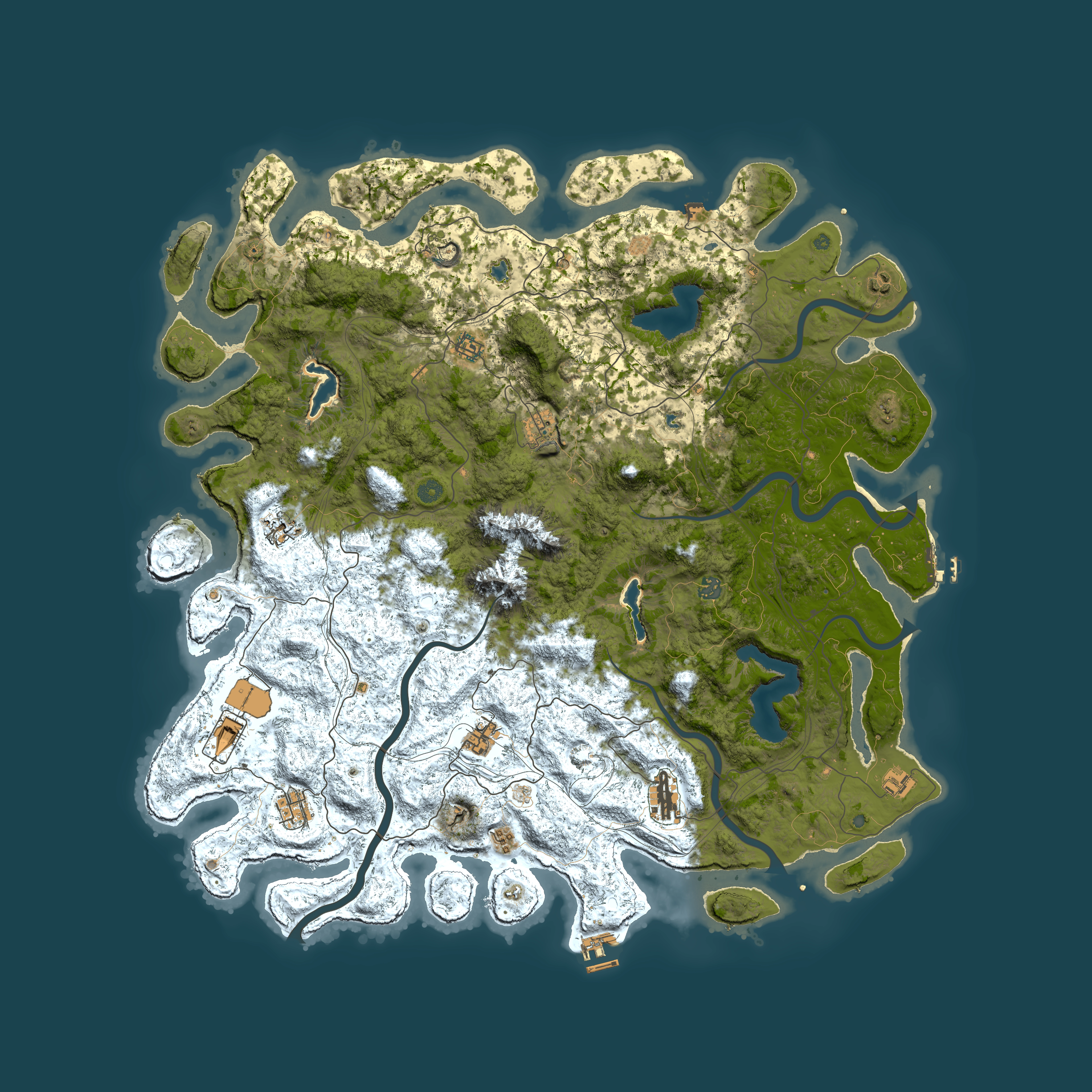 Full top-down render of Rust map seed 654601161, 5400x5400m