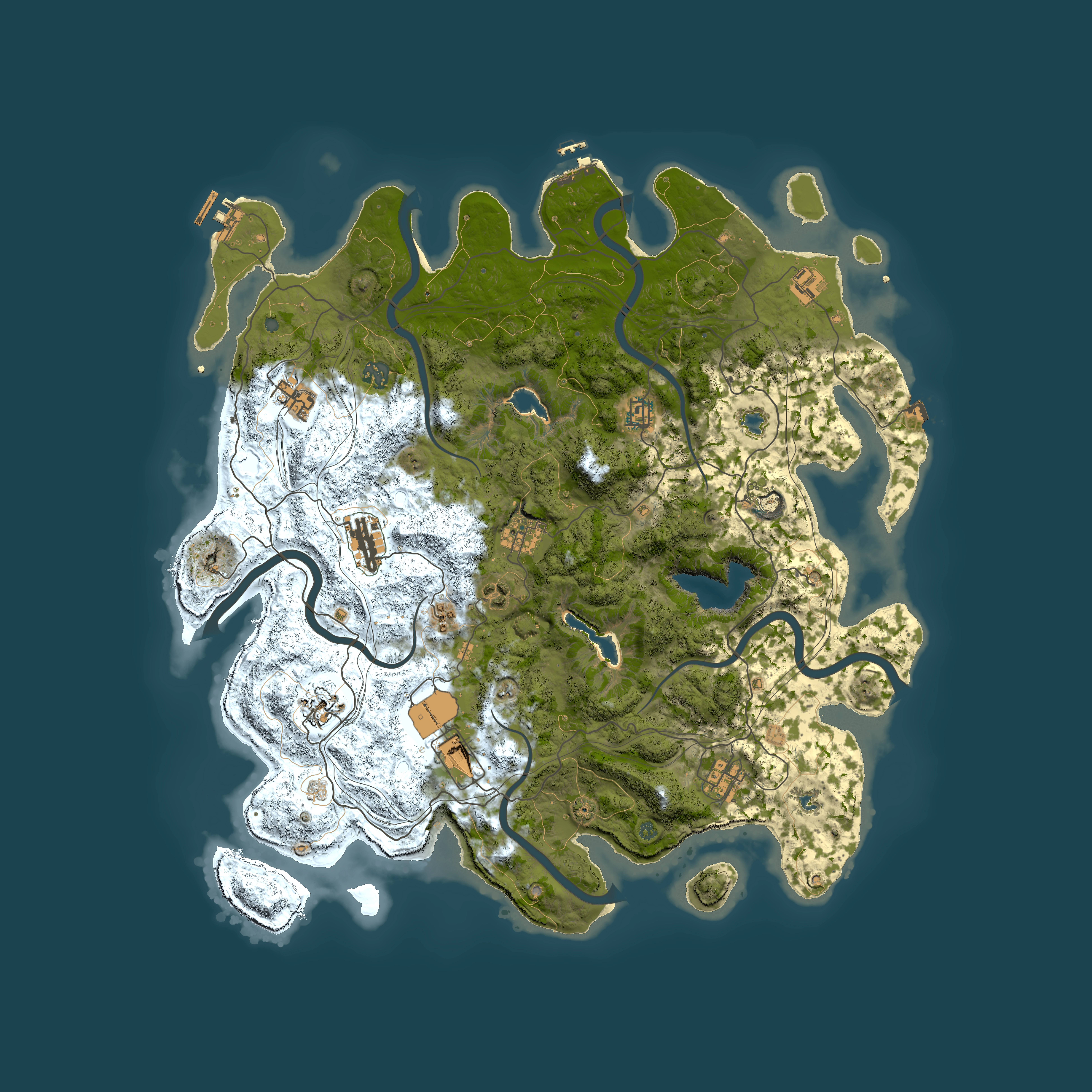 Full top-down render of Rust map seed 1943905919, 4650x4650m