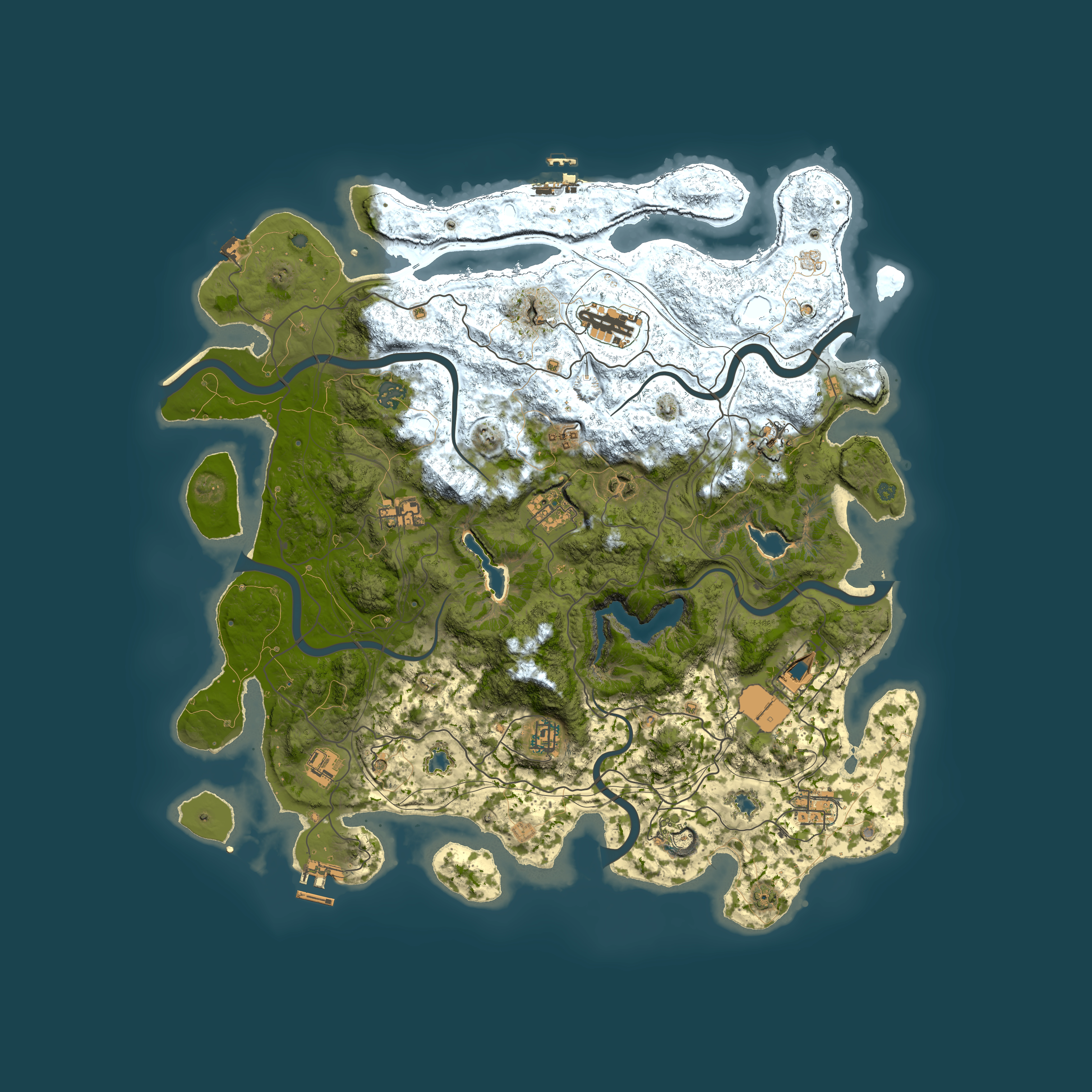 Full top-down render of Rust map seed 1378386964, 4550x4550m