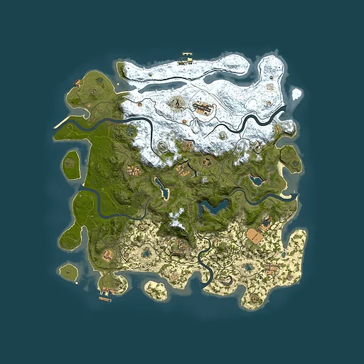 Rust map seed 1378386964, 4550x4550m top-down preview