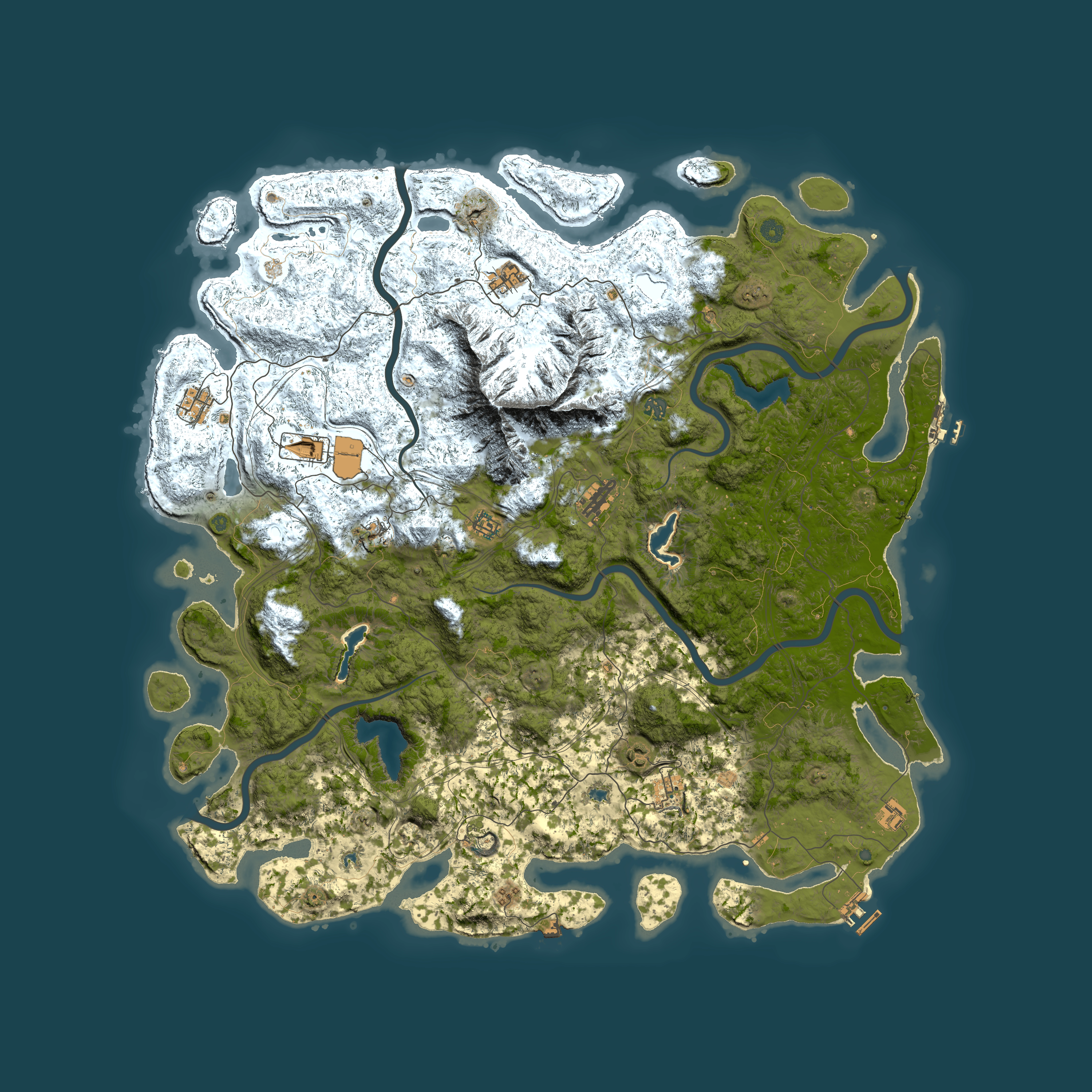 Full top-down render of Rust map seed 1713065303, 5600x5600m