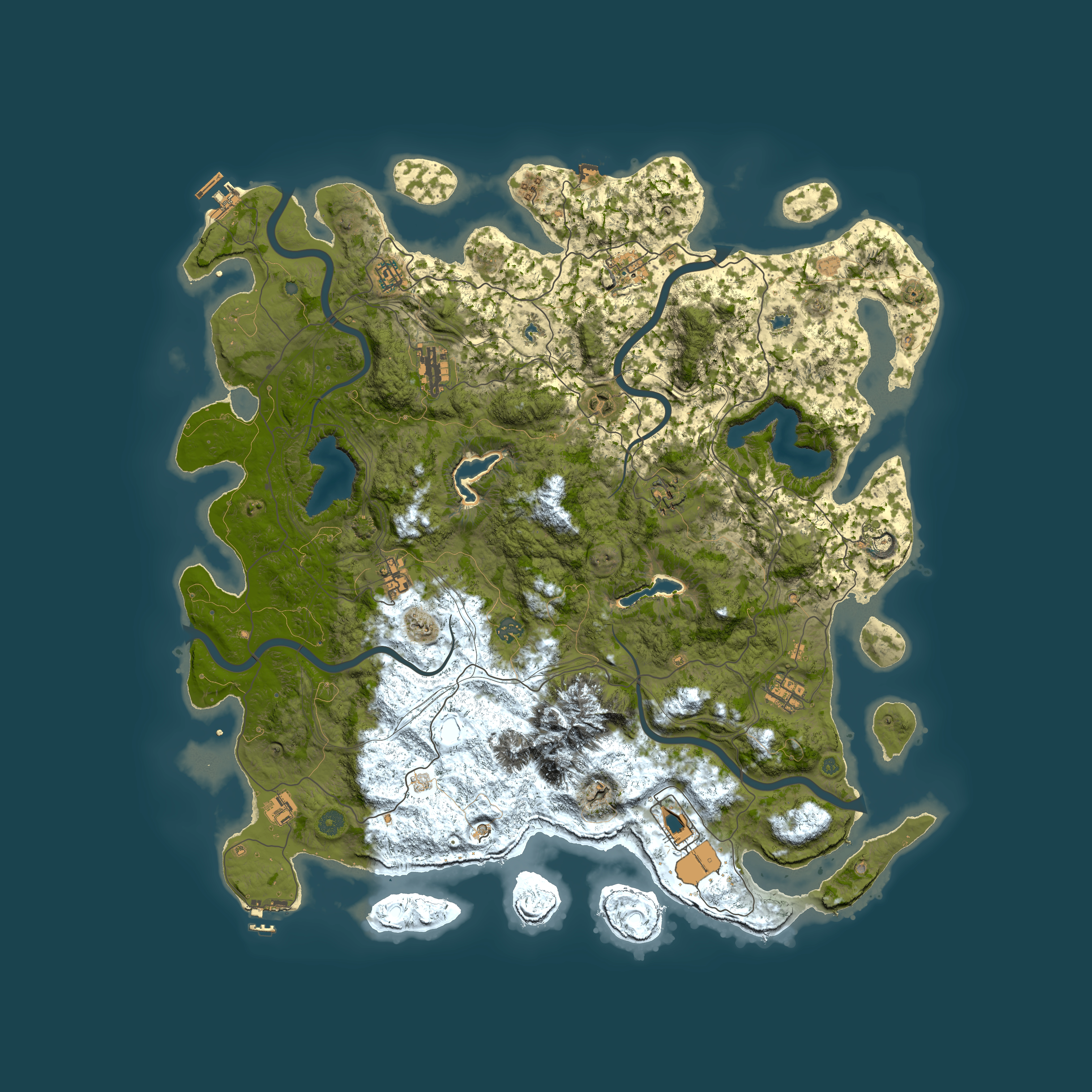 Full top-down render of Rust map seed 522023344, 5150x5150m