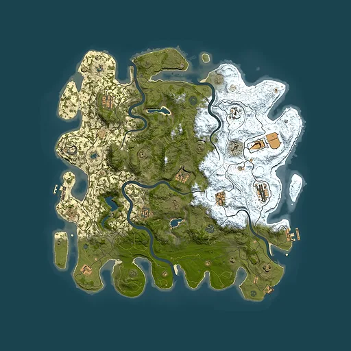 Rust map seed 231561866, 4550x4550m top-down preview